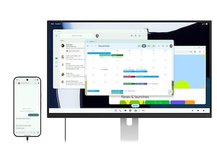 The desktop mode of Android is still in the test phase.