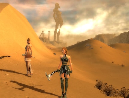 Ich erkunde mit meiner Mesmerin die Wüste. Auf ihr hübsches Kleidchen habe ich lange hingearbeitet und war besonders stolz darüber.