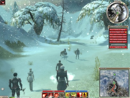 Ich betrete das schneebedeckte Gebirge. Hier herrscht eine ruhige Stimmung, Schnee fällt, Wind rauscht – ich liebe es.