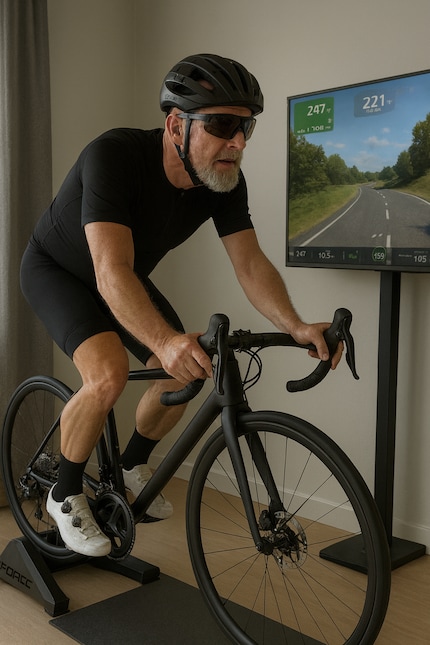 So sieht die KI mich beim Indoor-Rollentraining.