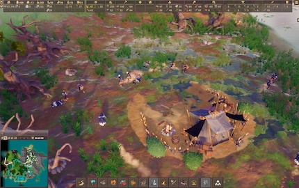 Meine Wachtruppen greifen das feindliche Banditenlager an.