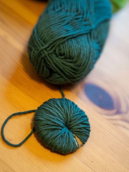 Das reicht für einen dichten Pompon.