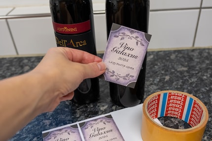 Ein wertvolles Etikett auf einer guten Flasche Wein.