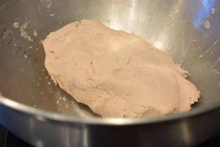 Der Teig erinnert stark an solchen für Menschenkekse – aber auch nur optisch.