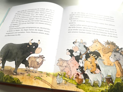 Ochse Oskar versucht die anderen zu überreden, ihm alle Macht anzuvertrauen.