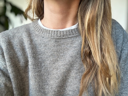 Zum Vergleich: Richtig herum sitzt das T-Shirt so lala.