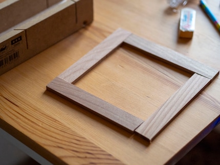 Ich ordne die Hölzer richtig an … 