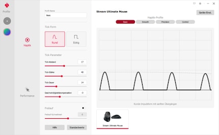 Die Software bietet unzählige Einstellungsmöglichkeiten fürs Mausrad.