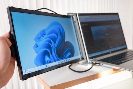 In sommige situaties maakt het dubbele schermoppervlak mijn leven een stuk gemakkelijker.