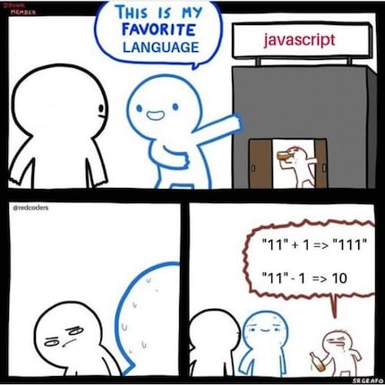 Eine weitere Eigenheit von Javascript: Die Arbeit mit Texten (in Anführungszeichen) und Zahlen kann zu merkwürdigen Ergebnissen führen.
