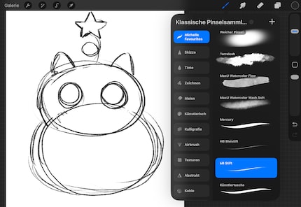 Einige Kreise und Dreiecke für die Grundform der Katze.