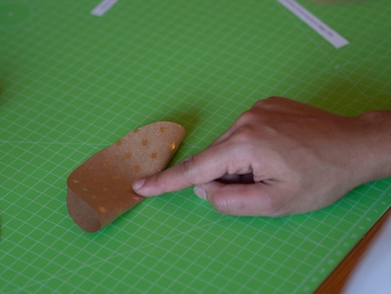 Falte den Kreis in der Hälfte, …