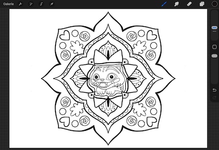 Mein Mandala ist fertig und bereit zum Druck.