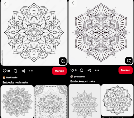 Auf Pinterest lasse ich mich gerne inspirieren.