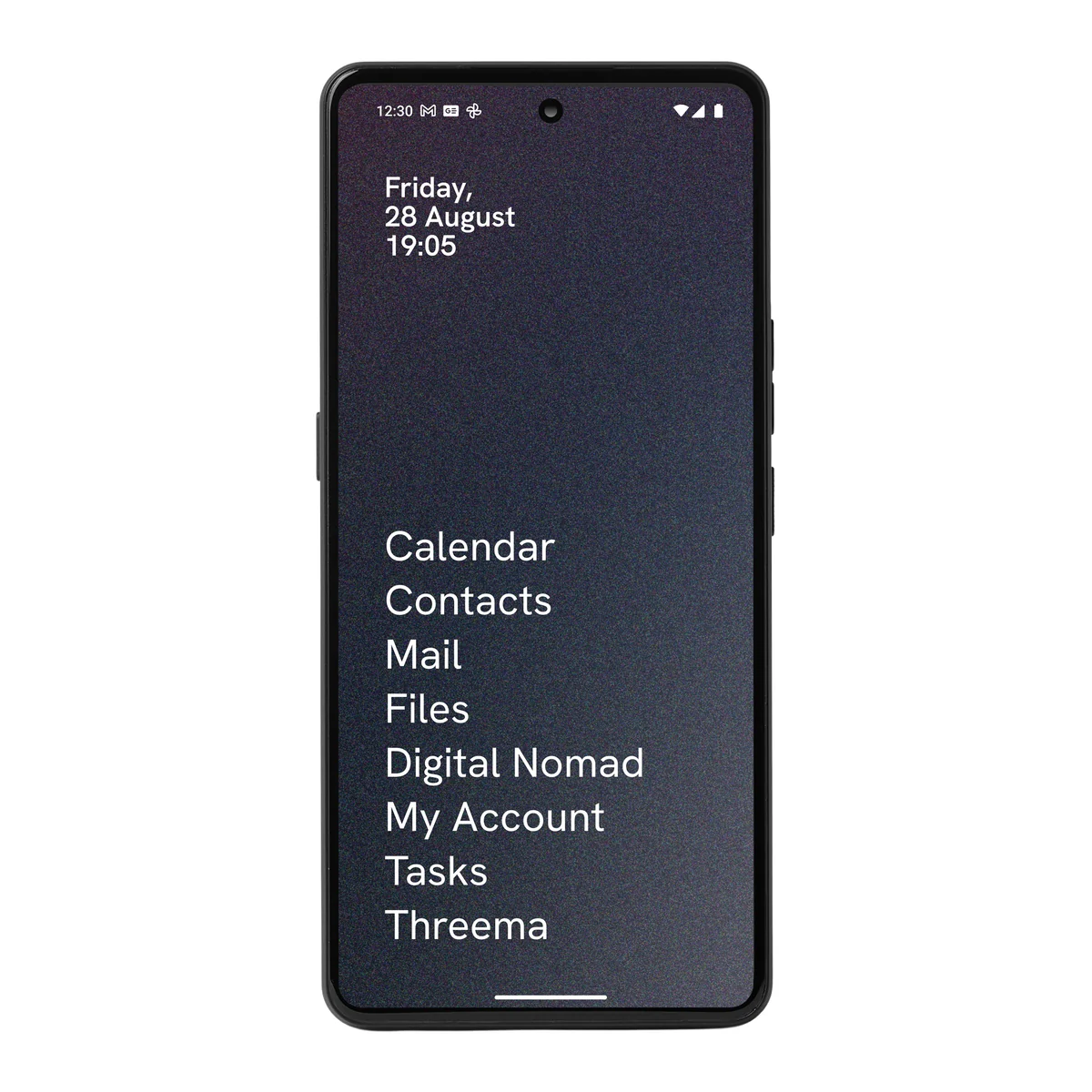 Il Vault di AphyOS senza le icone delle app.