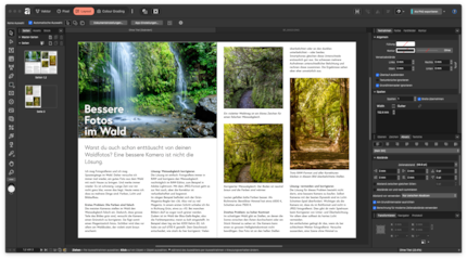 Een tijdschriftartikel opmaken: geen probleem.