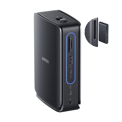 The USB hub is discreetly framed in colour.