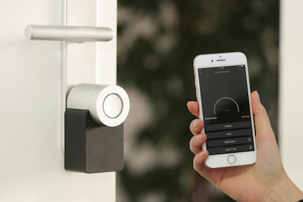 With Aliro, you don't have to swipe on your smartphone at the front door.