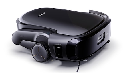 Die Beine kann der Rover einfalten und so ganz normal den Boden reinigen.