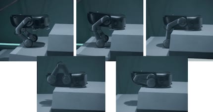 So steigt der Roboter Schritt für Schritt die Treppe hoch.