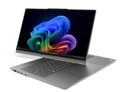 The thinkbook moves its screen in response to voice commands and can follow a person with it.