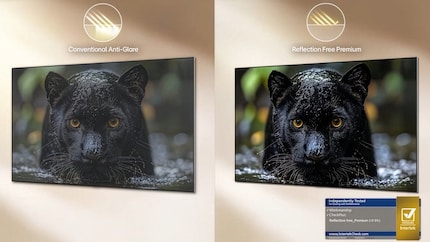 LG verspricht sich viel von seiner neuen, nicht-matten Anti-Reflexions-Schicht.