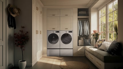 Der Waschtrockner von LG braucht weniger Zeit.