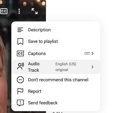 Switching the audio track for YouTube Shorts.