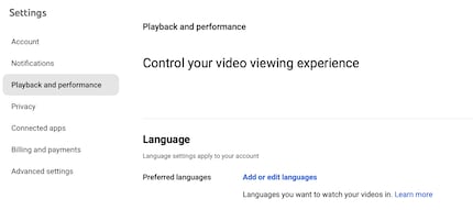 In the settings, specify the languages you want to hear in the original.