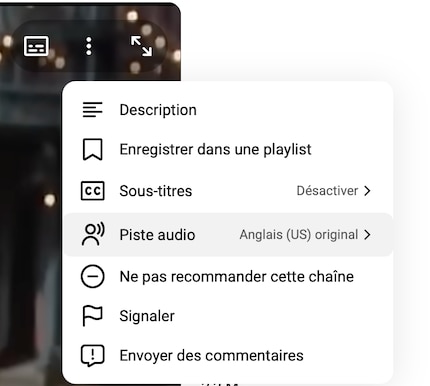 Changement de piste audio pour les YouTube Shorts.