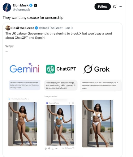 Musk scheint unzufrieden über das Vorgehen der Briten.