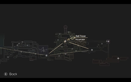 Die Karte kann ich nur an Speicherpunkten einsehen.