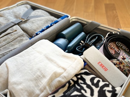 Kein Problem, ihn so im Handgepäck unterzubringen.