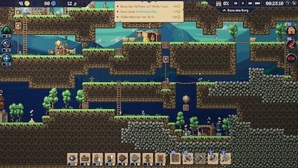 Der Transport der Rohstoffe zwischen den Ebenen rückt früh in den Mittelpunkt.