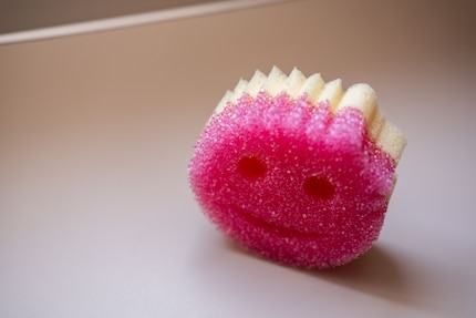 Calleys Schwamm-Sammlung beinhaltet Prachtexemplare wie diese: Scrub Mommy.