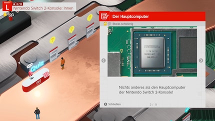 So sieht es im Inneren der Switch 2 aus – zumindest gemäss dem Spiel «Nintendo Switch 2 Welcome Tour».