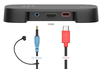 There is an optical input that also works with a 3.5 mm jack and HDMI ARC.