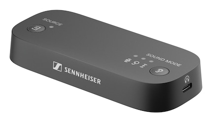 The BTA1 transmitter converts sound into LC3 and sends it as an Auracast broadcast to any number of devices.