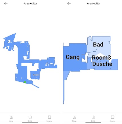 Bei der Kartenerstellung werden keine Zimmer erkannt, auch die Bäder fliessen ineinander über.