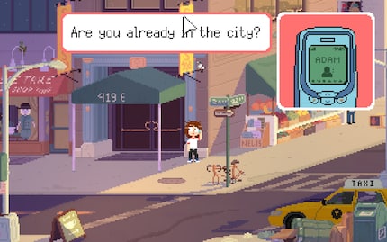 Textnachrichten und Anrufe von Adam begleiten Mara durch ihren Alltag. Er schleicht sich schnell als böses Unheil in die Erzählung ein.