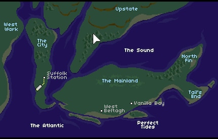 Die Spielwelt von Perfect Tides: Mara lebt mit ihrer Mutter auf dem Festland, studiert in der Stadt und versucht die Insel Perfect Tides, ihr früheres Zuhause, hinter sich zu lassen.