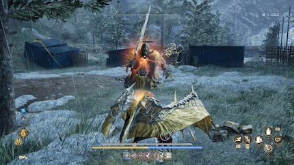 Der Fledermaus-Spezialattacke ist mein Favorit. Mit ihm verschiesse ich Fledermäuse, die Gegnern auch auf Distanz Blut abzapfen und mich laufend mit Magie beliefern.