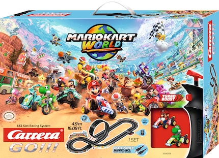 «Mario Kart World» apporte le chaos de la course Nintendo en tant que GO !!!sur le rail Carrera, avec looping et personnages connus.