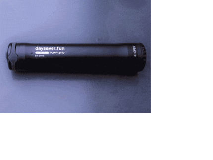 Von 12,5 auf 28 Zentimeter: die kleine Variante der «Incredible Pumpe» von Daysaver.