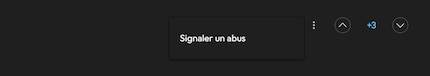 En cliquant sur les trois points, vous pouvez signaler commentaires et évaluations.