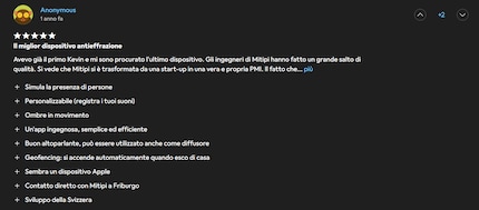 Ecco come veniva valutato il proprio prodotto.