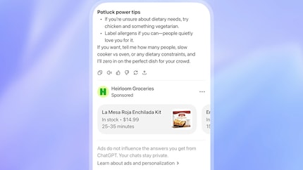 Werbeanzeigen können als Karussell unterhalb der Antworten von ChatGPT angezeigt werden.