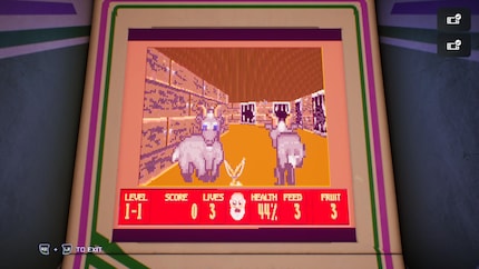 Hier spiele ich den «Wolfenstein 3D»-Abklatsch «Super Noah’s Ark 3D» auf einer Arcade-Maschine. Ja, das ganze Game ist spielbar.