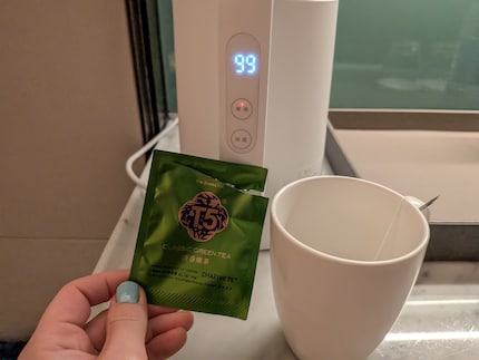 Die Temperaturanzeige am Wasserkocher ist top.