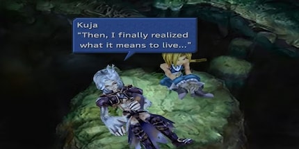 Obwohl sie sich über vier CDs hinweg duelliert haben, weicht Zidane nicht von Kujas Seite, als dieser seine letzten Atemzüge tut. 